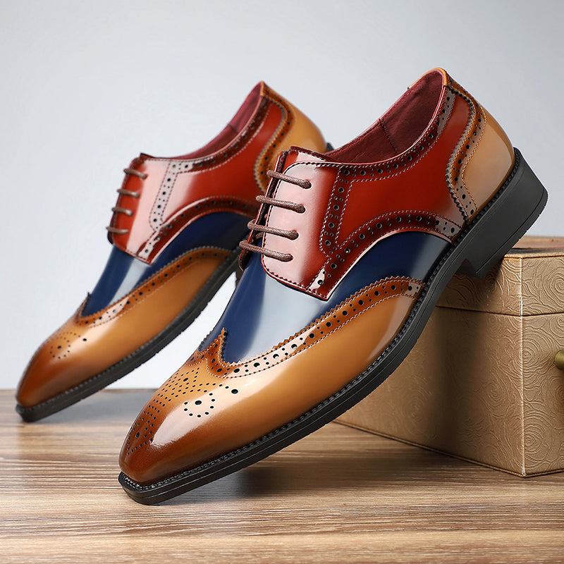 Men's Wingtip Brogue Derby Dress Shoes