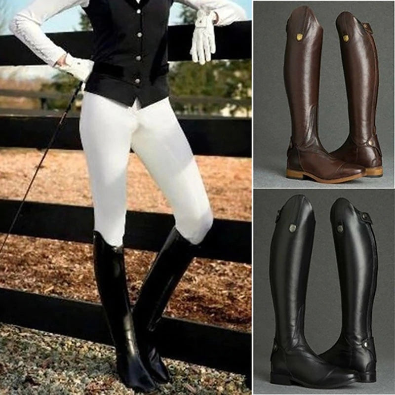 Women Fashion Large Size Knight Knee High Riding Boots