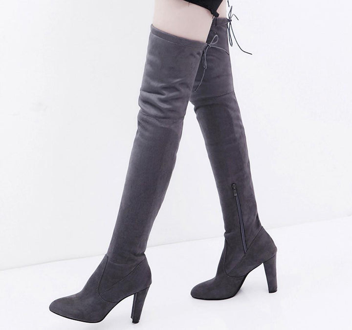 Slim Thigh High Boots for Women Slim Warm Shoes for Women - fashionshoeshouse