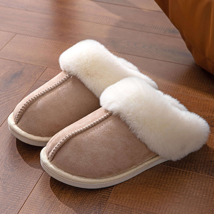 Women’s Plush-Cuff Moccasin Slippers