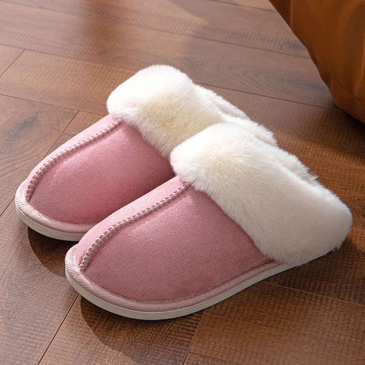 Women’s Plush-Cuff Moccasin Slippers