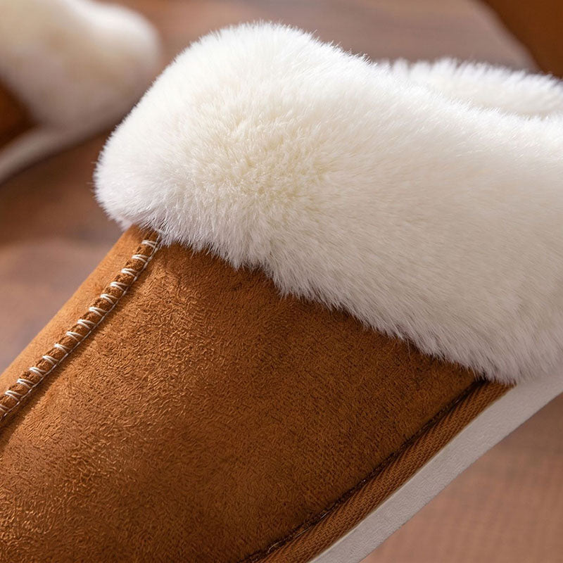 Women’s Plush-Cuff Moccasin Slippers