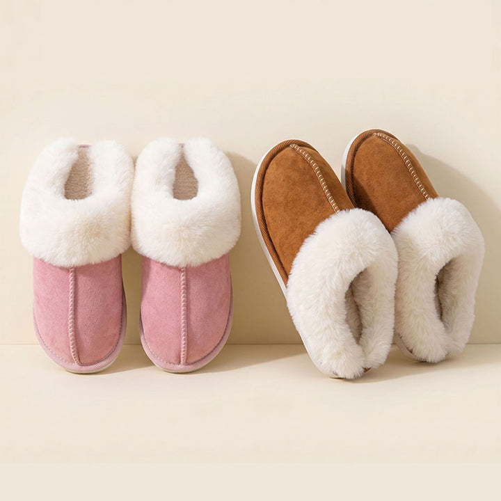 Women’s Plush-Cuff Moccasin Slippers