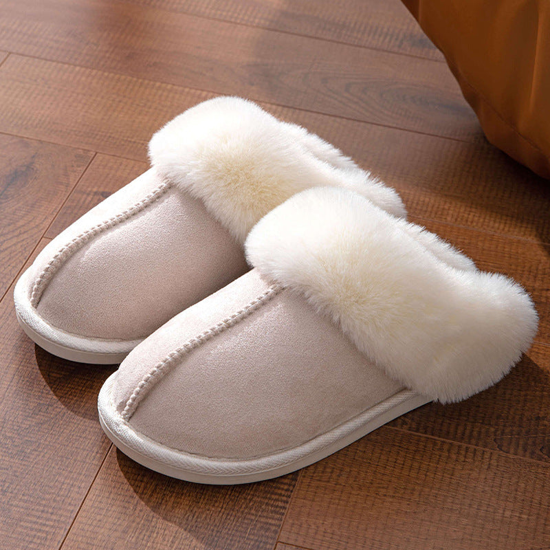 Women’s Plush-Cuff Moccasin Slippers