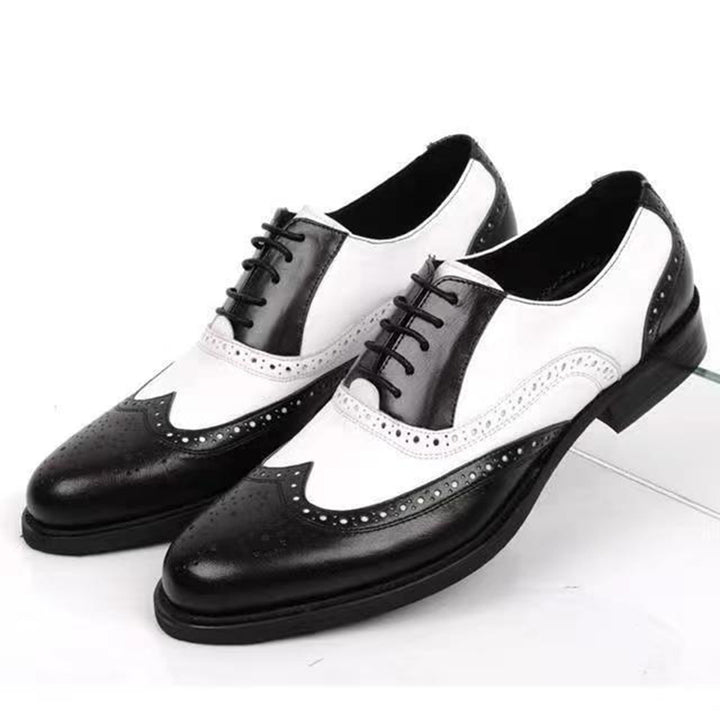 Men's color block wingtip loafers