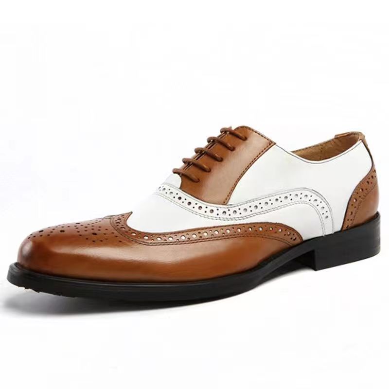 Men's color block wingtip loafers