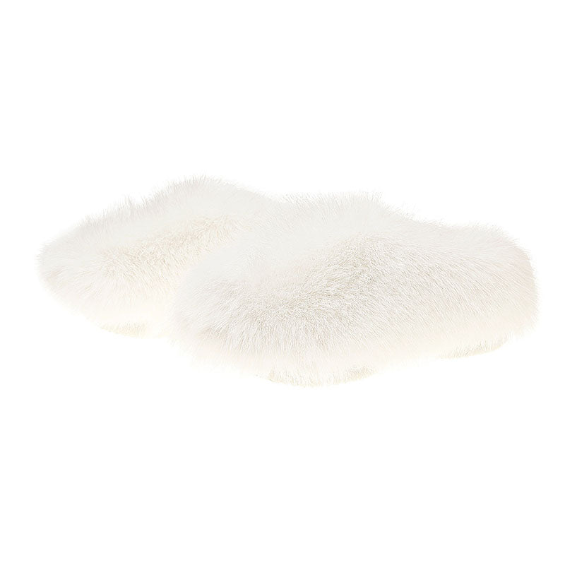Women’s Closed-Toe Faux Fur Mule Slippers