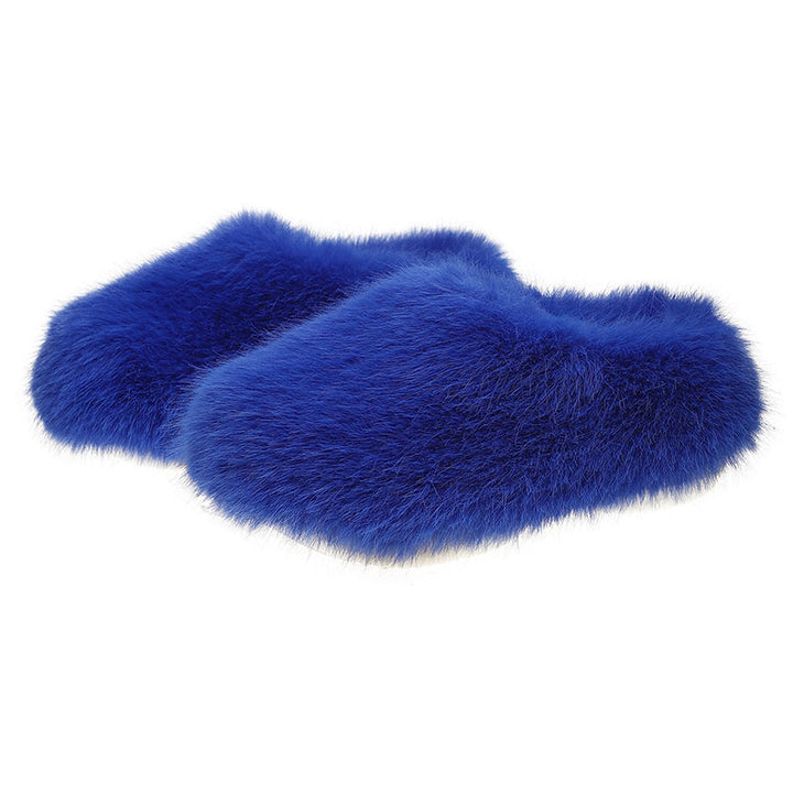 Women’s Closed-Toe Faux Fur Mule Slippers