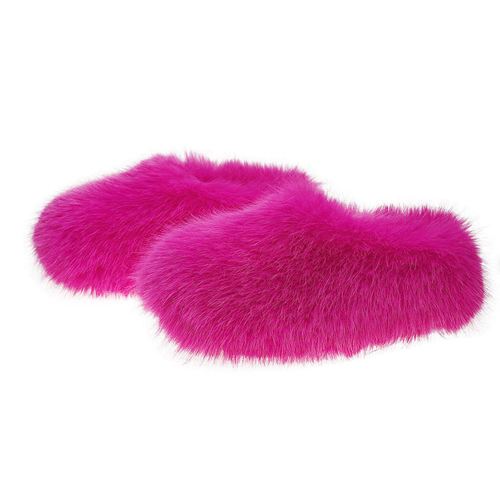 Women’s Closed-Toe Faux Fur Mule Slippers
