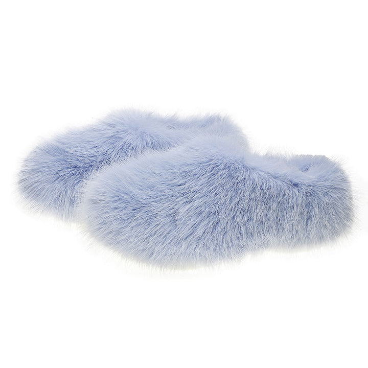 Women’s Closed-Toe Faux Fur Mule Slippers