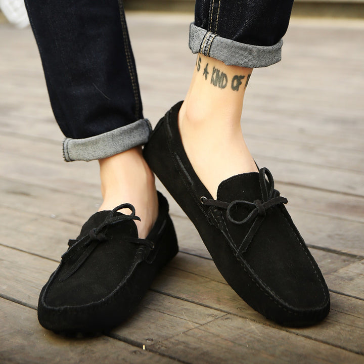 Faux suede lightweight walking casual slip-on loafers