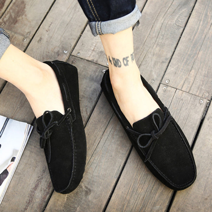 Faux suede lightweight walking casual slip-on loafers