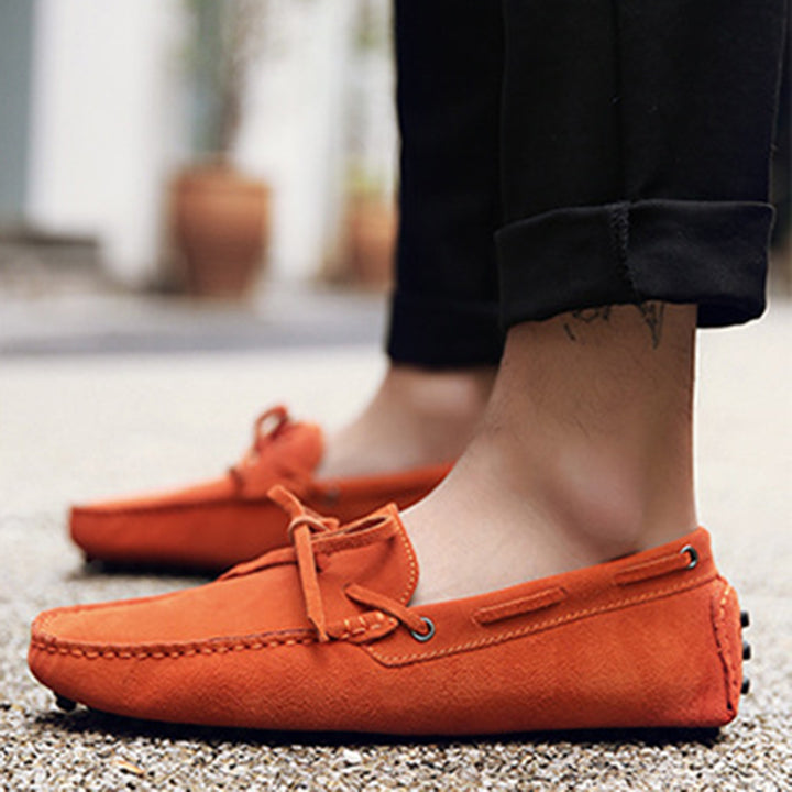 Faux suede lightweight walking casual slip-on loafers