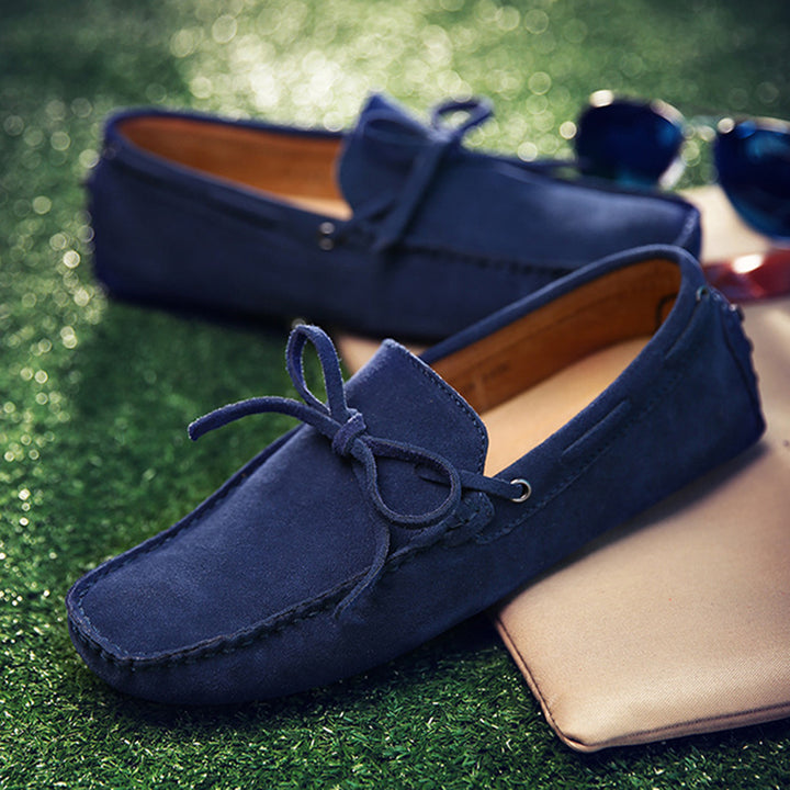 Faux suede lightweight walking casual slip-on loafers