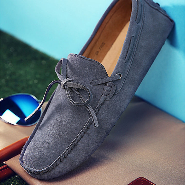 Faux suede lightweight walking casual slip-on loafers