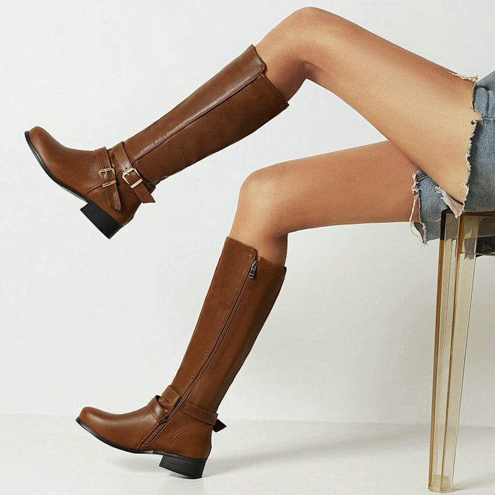 Low heels knee high dress boots for fall/winter