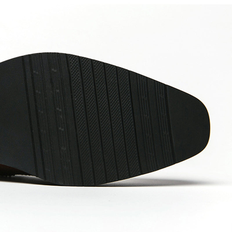 black Men's 2 tones wingtips fringe loafers