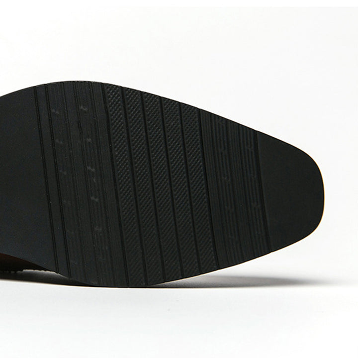 black Men's 2 tones wingtips fringe loafers