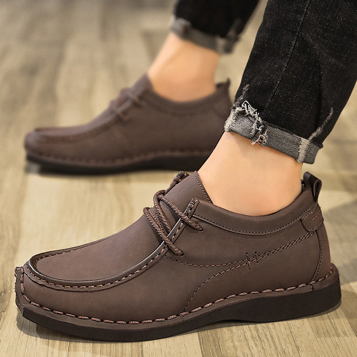 Men's British style casual lace-up loafers