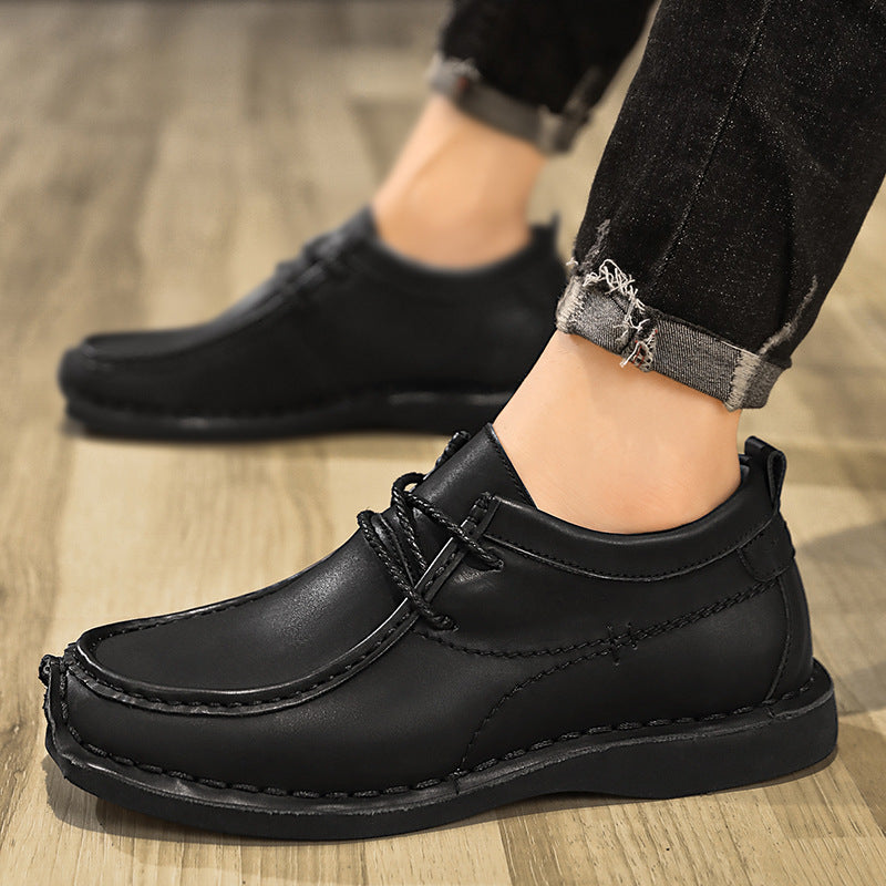 Men's British style casual lace-up loafers