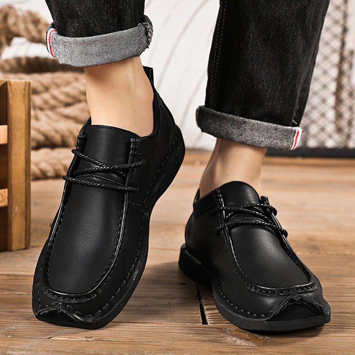 Men's British style casual lace-up loafers