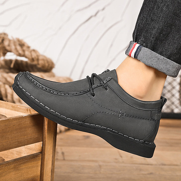 Men's British style casual lace-up loafers