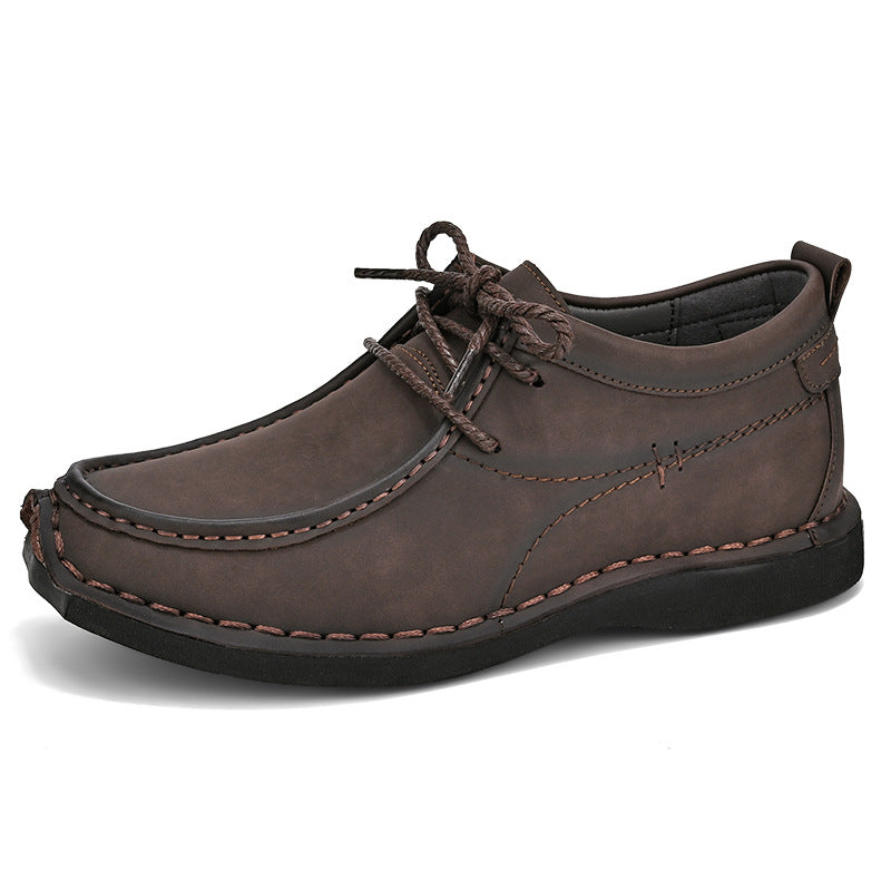 Men's British style casual lace-up loafers