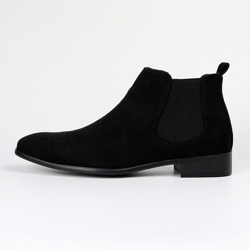 black suede Men's Classic Slip-On Chelsea Boots