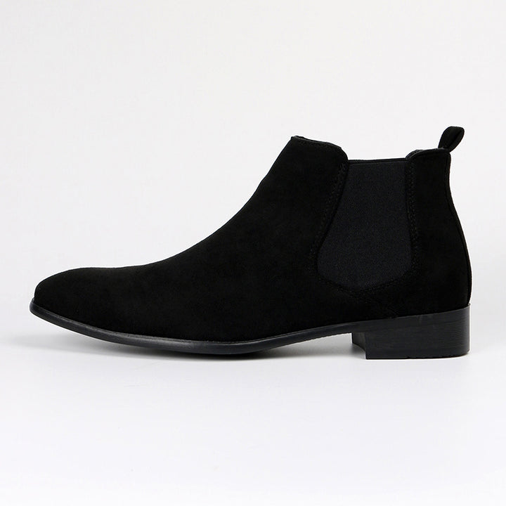 black suede Men's Classic Slip-On Chelsea Boots