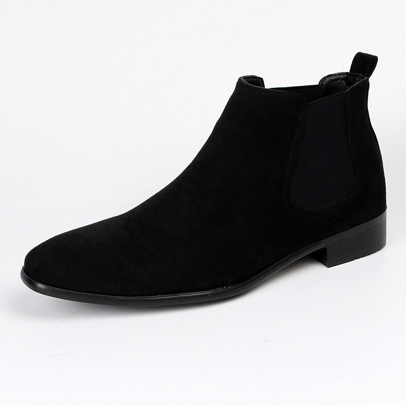 black suede Men's Classic Slip-On Chelsea Boots