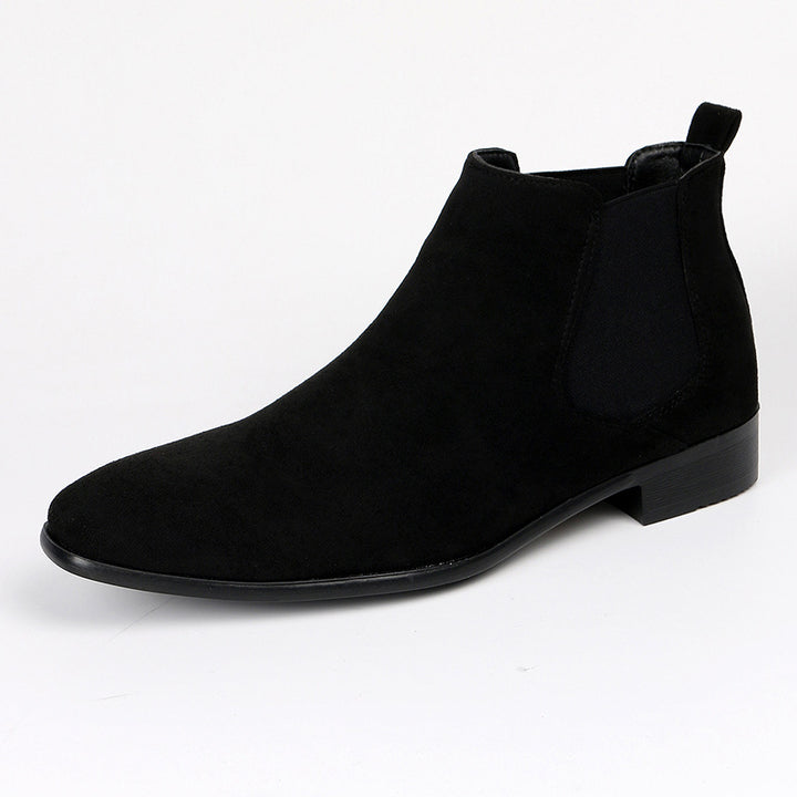 black suede Men's Classic Slip-On Chelsea Boots
