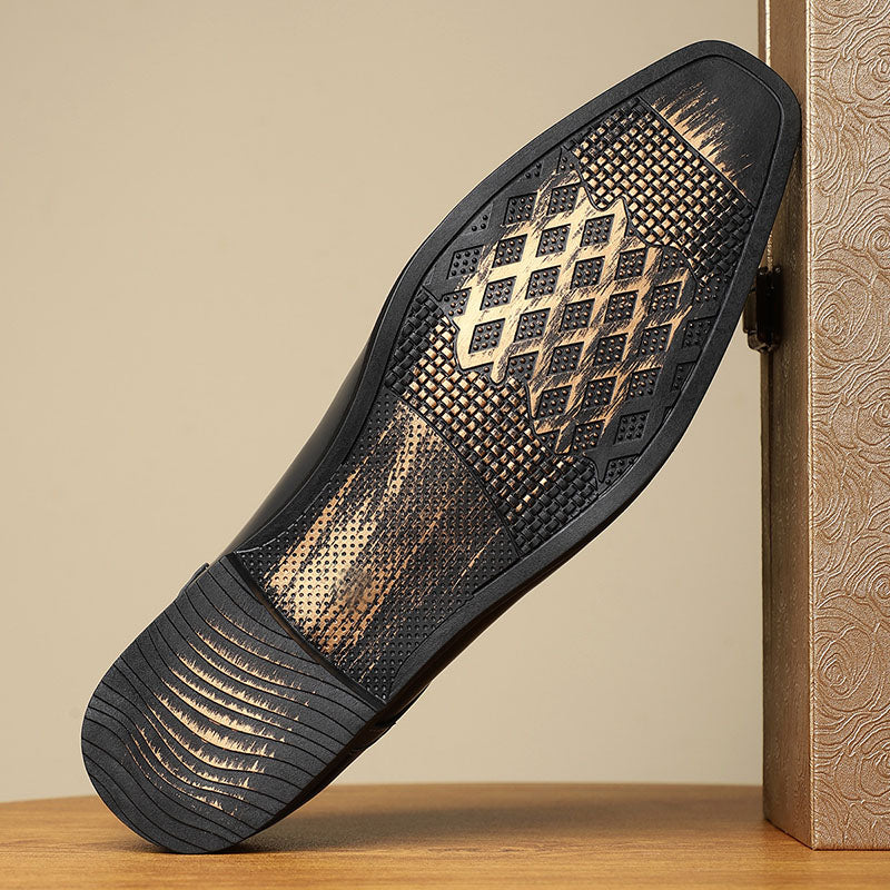 Men’s Colorblock Cap-Toe Dress Shoes