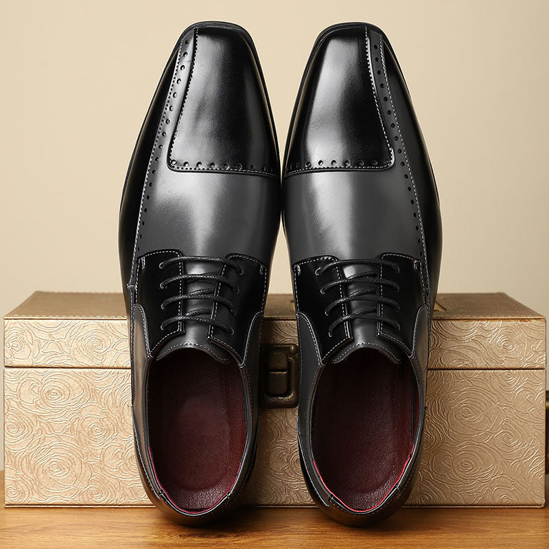 Men’s Colorblock Cap-Toe Dress Shoes