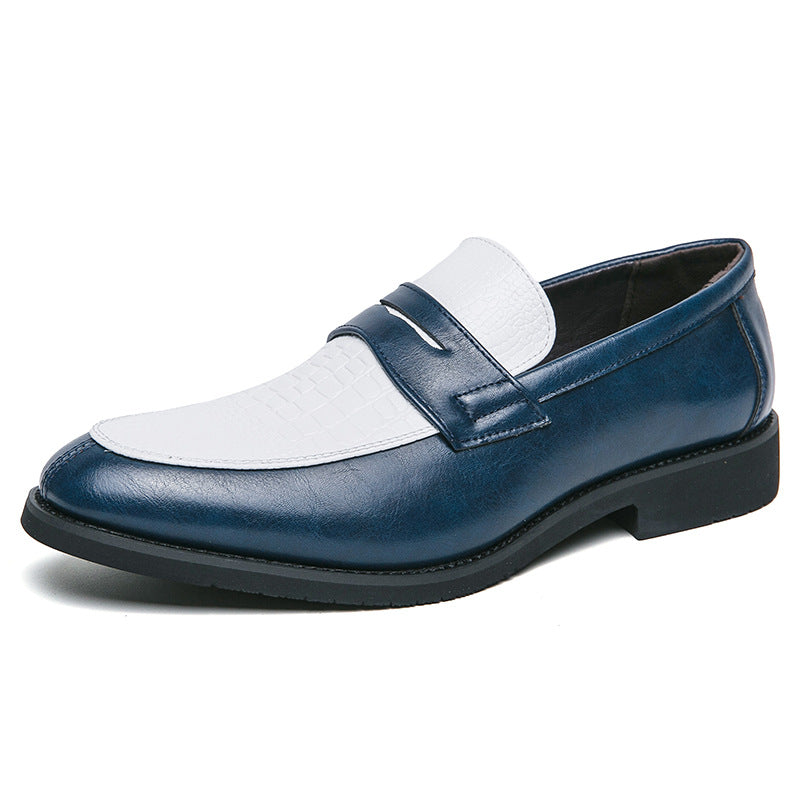blue Men's Two Tones Penny Loafers