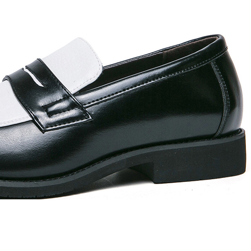 black Men's Two Tones Penny Loafers