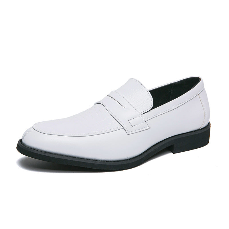 white Men's Two Tones Penny Loafers