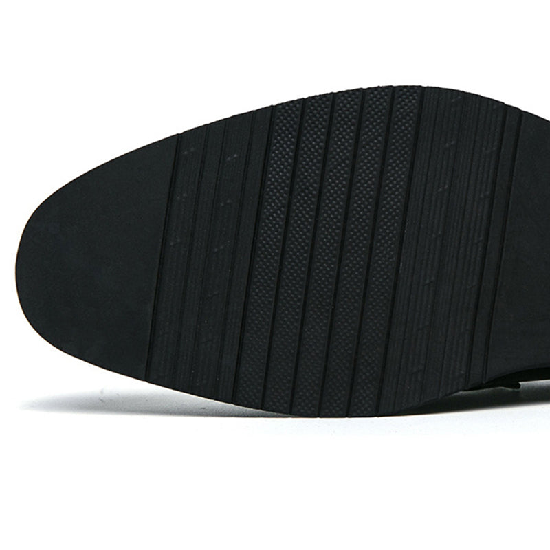 black Men's Two Tones Penny Loafers