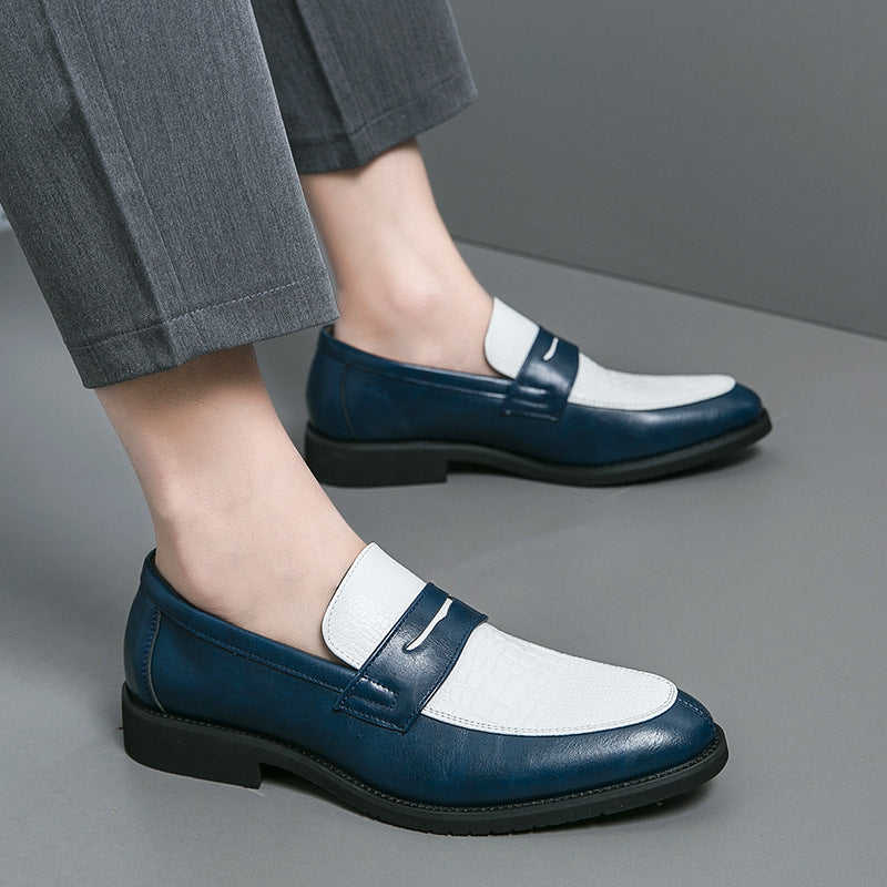 blue Men's Two Tones Penny Loafers