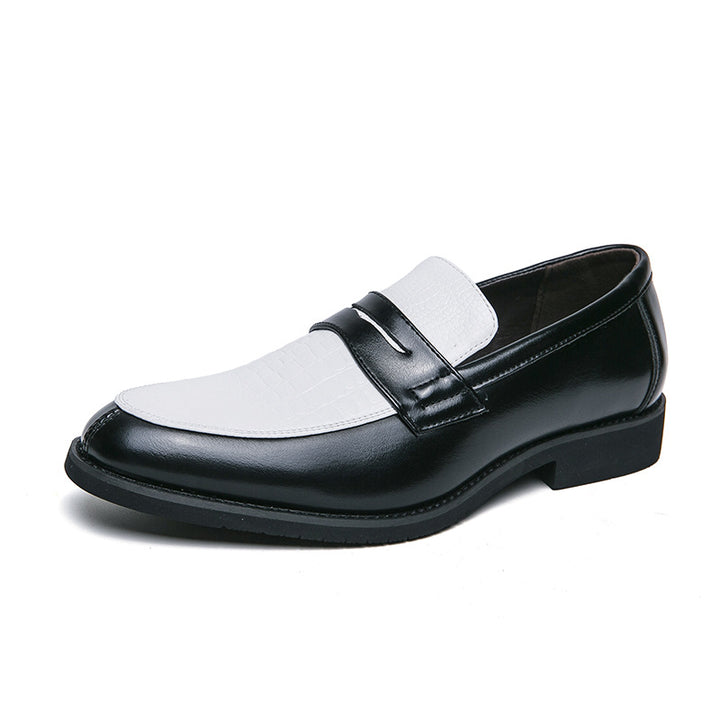 black Men's Two Tones Penny Loafers