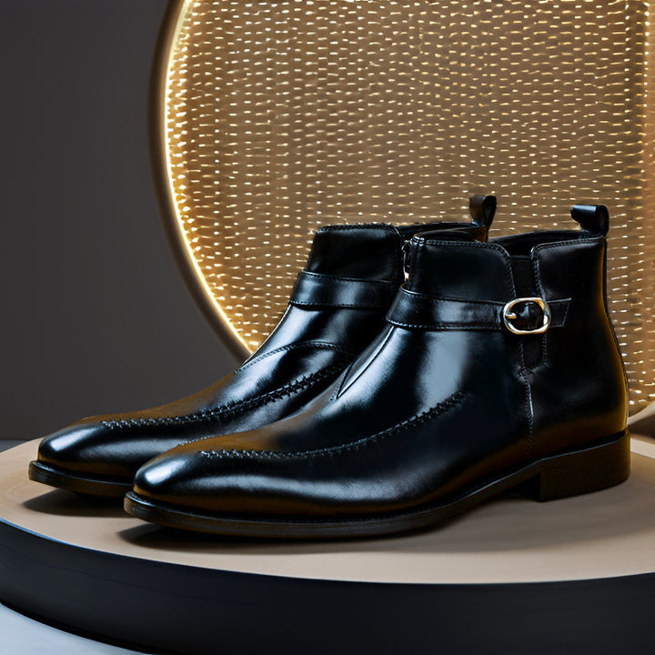 Men's Vintage Strap Monk Boots