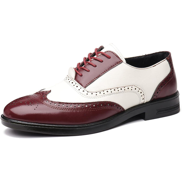 Men's color block wingtip loafers