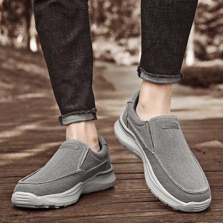 Men's breathable canvas slip-on loafers