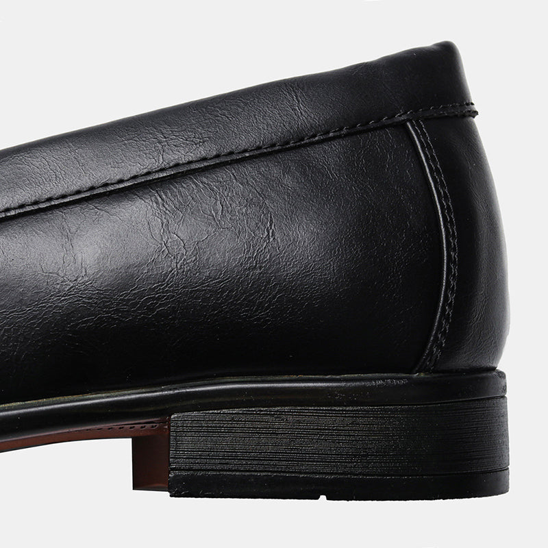 Men's classic black penny loafers formal shoes