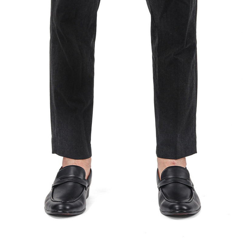 Men's classic black penny loafers formal shoes