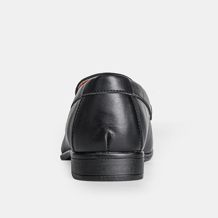 Men's classic black penny loafers formal shoes