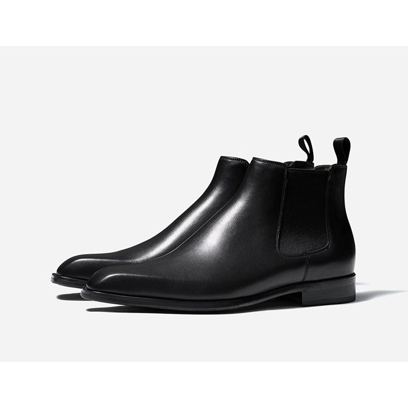 black Men's classic slip-on chelsea boots