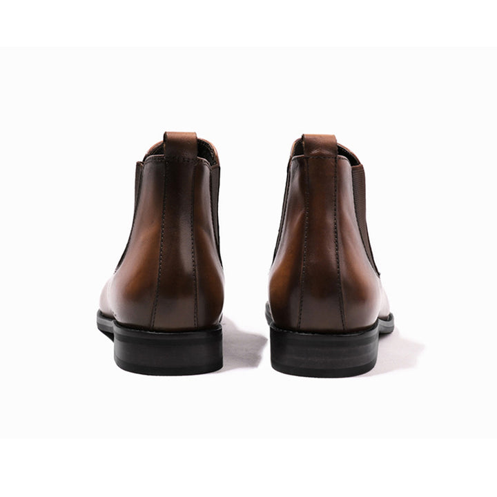 brown Men's classic slip-on chelsea boots