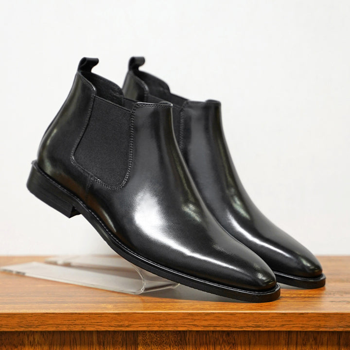 black Men's classic slip-on chelsea boots