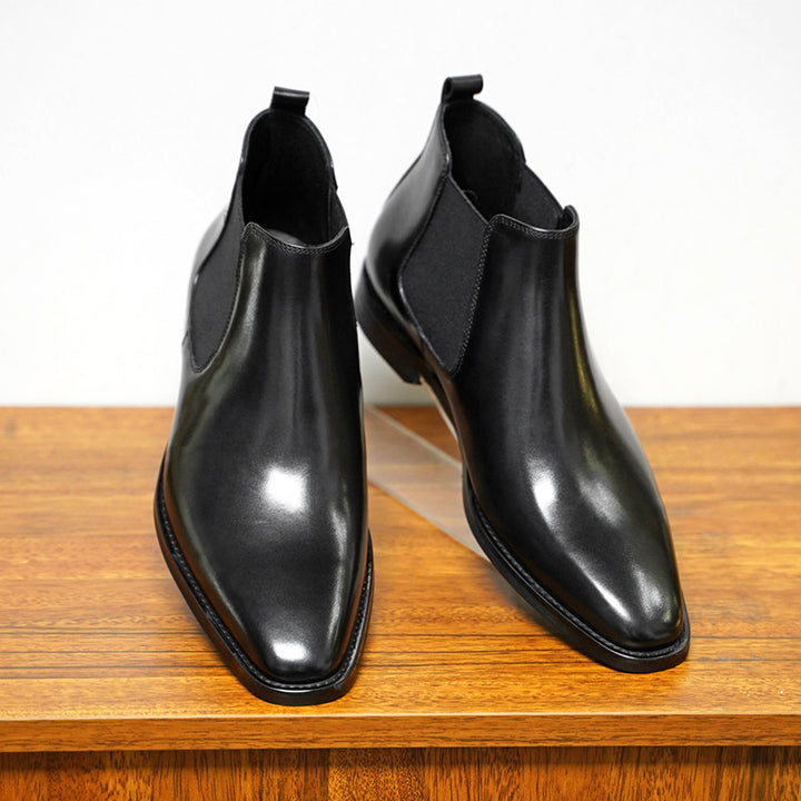 black Men's classic slip-on chelsea boots