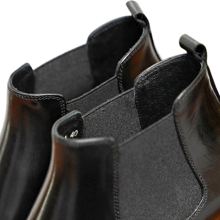 black Men's classic slip-on chelsea boots